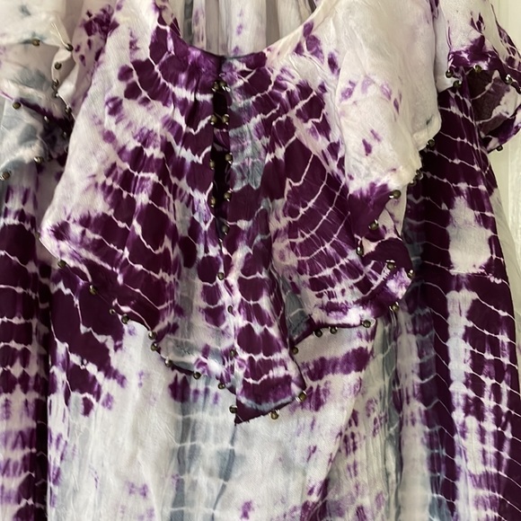 Free People Purple Tie Dye T Strap Back - Picture 6 of 7